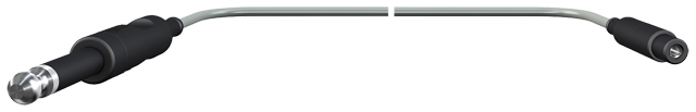 Câble monopolaire - fiche Bovie Ø 8 mm - l. 4 m - pour instrument OLYMPUS Ø 3 mm