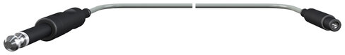 Câble monopolaire - fiche Bovie Ø 8 mm - l. 4 m - pour instrument OLYMPUS Ø 3 mm