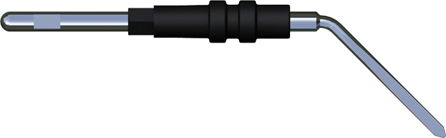 Electrode couteau - 1,5 x 17 mm - coudée - lot de 5 - l. 30 mm - emmanchement Ø 2,4 mm