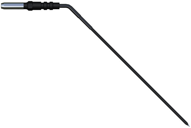 Electrode de coagulation - Ø 1 mm - coudée - isolée - l. 115 mm - emmanchement Ø 4 mm