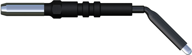 Electrode spatule - lot de 5 - 2,3 x 19 mm - coudée isolée- l. 40 mm - emmanchement Ø 4 mm