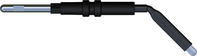 Electrode spatule - lot de 5 - 2,3 x 19 mm - coudée isolée- l. 40 mm - emmanchement Ø 2,4 mm