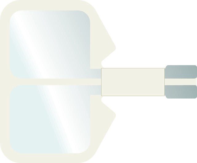 Electrodre neutre NESSY PLATE - usage unique - lot de 50 - enfant - surface de contact conductrice 72 cm² -