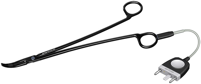 Pince Biclamp - mors courbes - l. 280 mm - câble 4 m - fiche MF-2 système de reconnaissance d'instrument