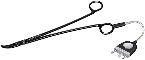 Pince Biclamp - mors courbes - l. 280 mm - câble 4 m - fiche MF-2 système de reconnaissance d'instrument