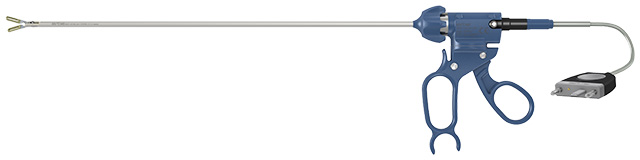 Pince BiClamp E LAP avec poignée rotative ergonomique - mors ajourés lisses - l. 340 mm - Ø 5 mm - câble 4 m - fiche MF-2