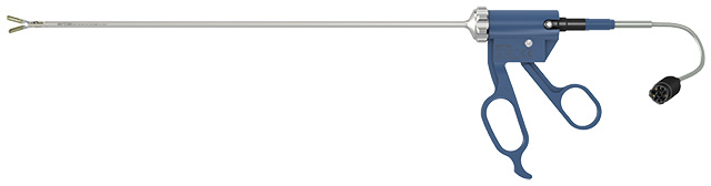 Pince BiClamp LAP - autoclavable - mors ajourés lisses - Ø 5 mm - l. 340 mm - câble 4 m - fiche MF-2 -