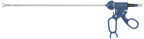 Pince bipolaire E LAP de coelio avec poignée ergonomique rotative - mors fenêtrés striés - Ø 5 mm - l. 340 mm