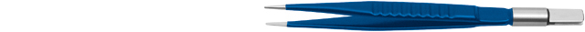 Pincette bipolaire droite - l. 14,5 cm - pointe mousse 1 mm