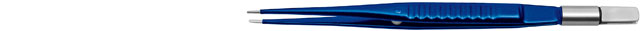 Pincette bipolaire droite - l. 16,5 cm - pointe mousse 1 mm