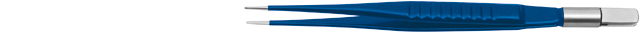 Pincette bipolaire droite - l. 16,5 cm - pointe mousse 1 mm