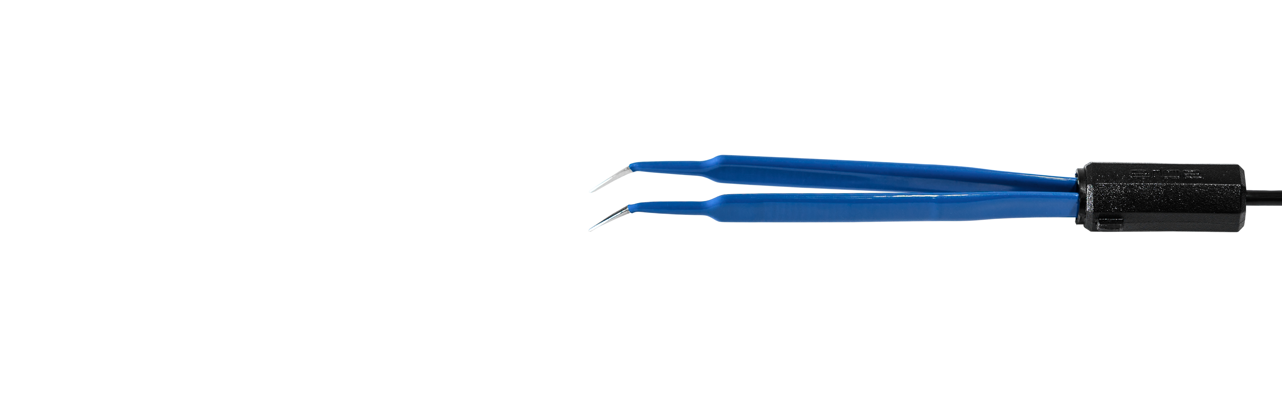 Pincette bipolaire McPherson coudée - usage unique - lot de 25 - mors 5 mm - l. 102 mm - câble 5 m - fiche entraxe 28 mm