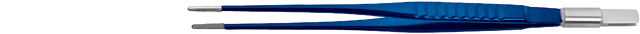 Pincette coagulation bipolaire droite - l. 19 cm - pointe mousse 1,1 mm