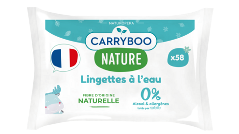 Lingettes Carryboo à l'eau de calendula bio - 3 cartons de 1566 unités