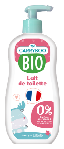 Lait de toilette au beurre de karité bio Carryboo- 3 cartons de 18 unités
