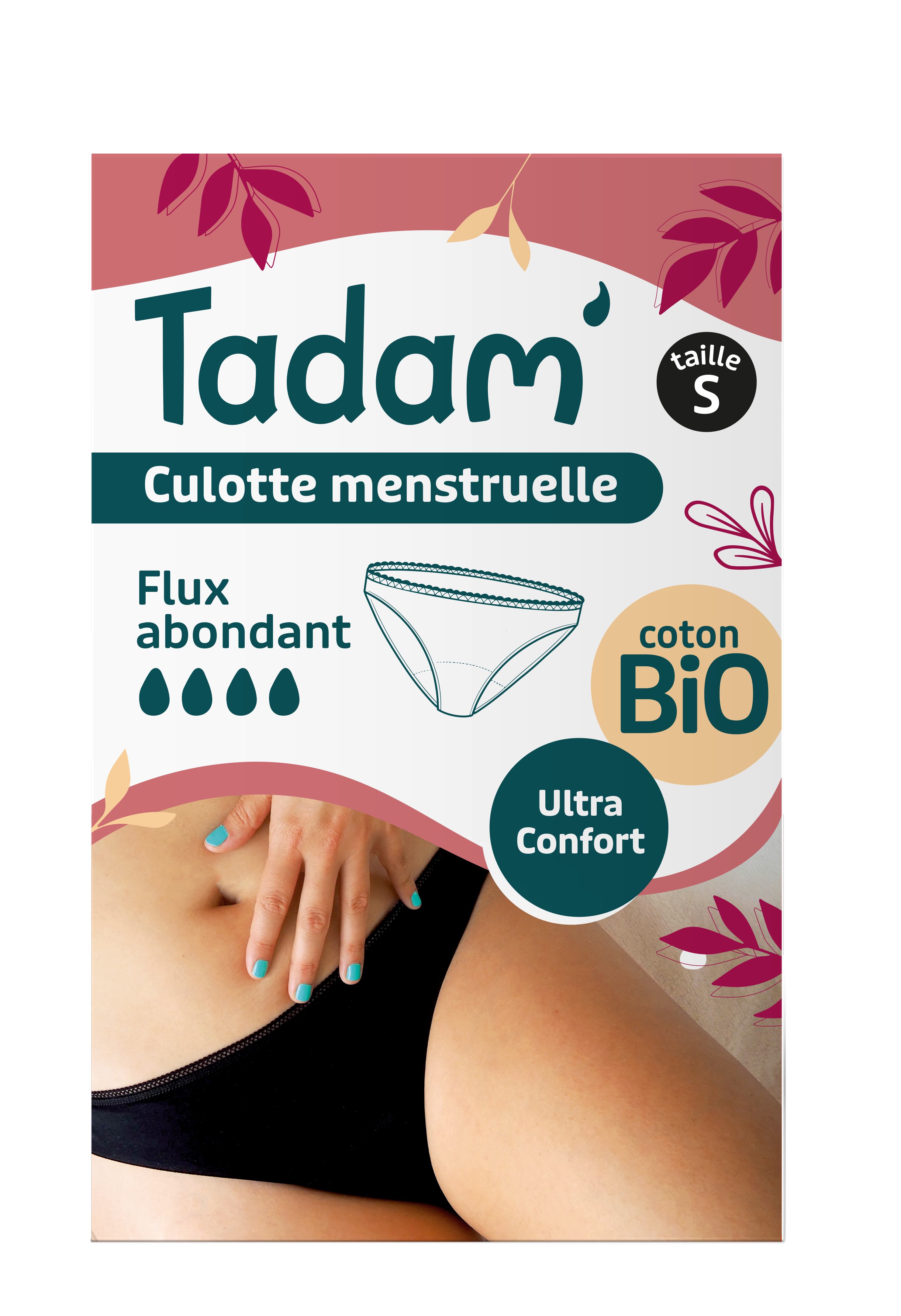 Culotte de règles Tadam' flux abondant taille S- 3 cartons de 15 unités