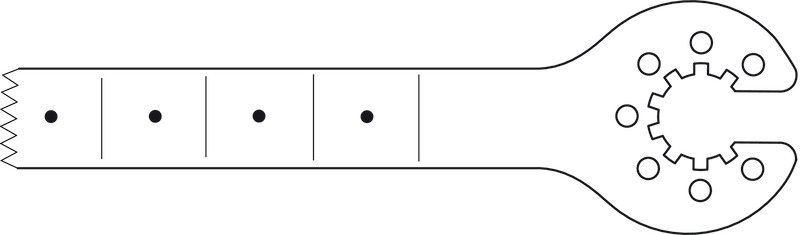 Lame de scie rac. étoile - 50 / 10 / 0,5 / 0,8 mm