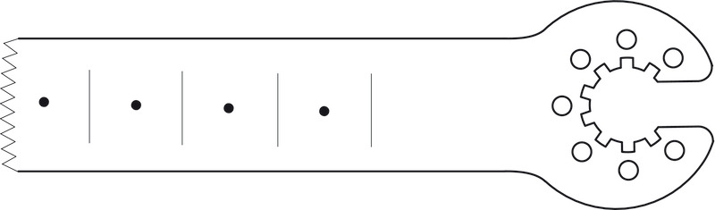 Lame de scie rac. étoile - 50 / 15 / 0,5 / 0,8 mm