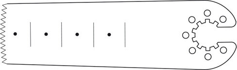 Lame de scie rac. étoile - 50 / 20 / 0,7 / 0,9 mm