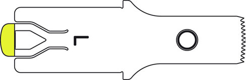 Lame de scie L sagittale - avec butée - 10 / 10 / 0,5 mm