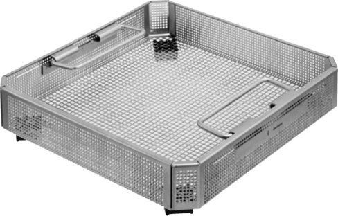 Panier de stérilisation perforé 1/2 - 243 x 253 x 106 mm