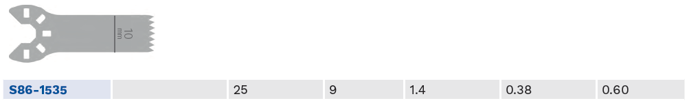 Lame de scie sagittale - DE SOUTTER Standard - 9 x 25 x 0,60 mm
