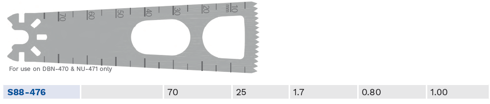 Lame de scie sagittale - DE SOUTTER Standard - 25 x 70 x 1,00 mm