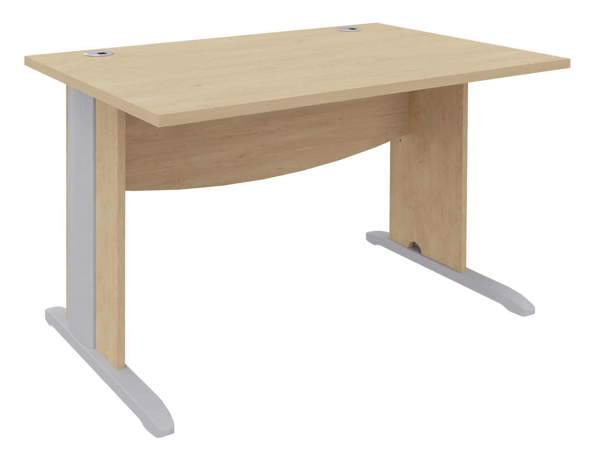 Bureau droit Majesty - l. 120 x pr. 80 cm piétement dégagement latéral