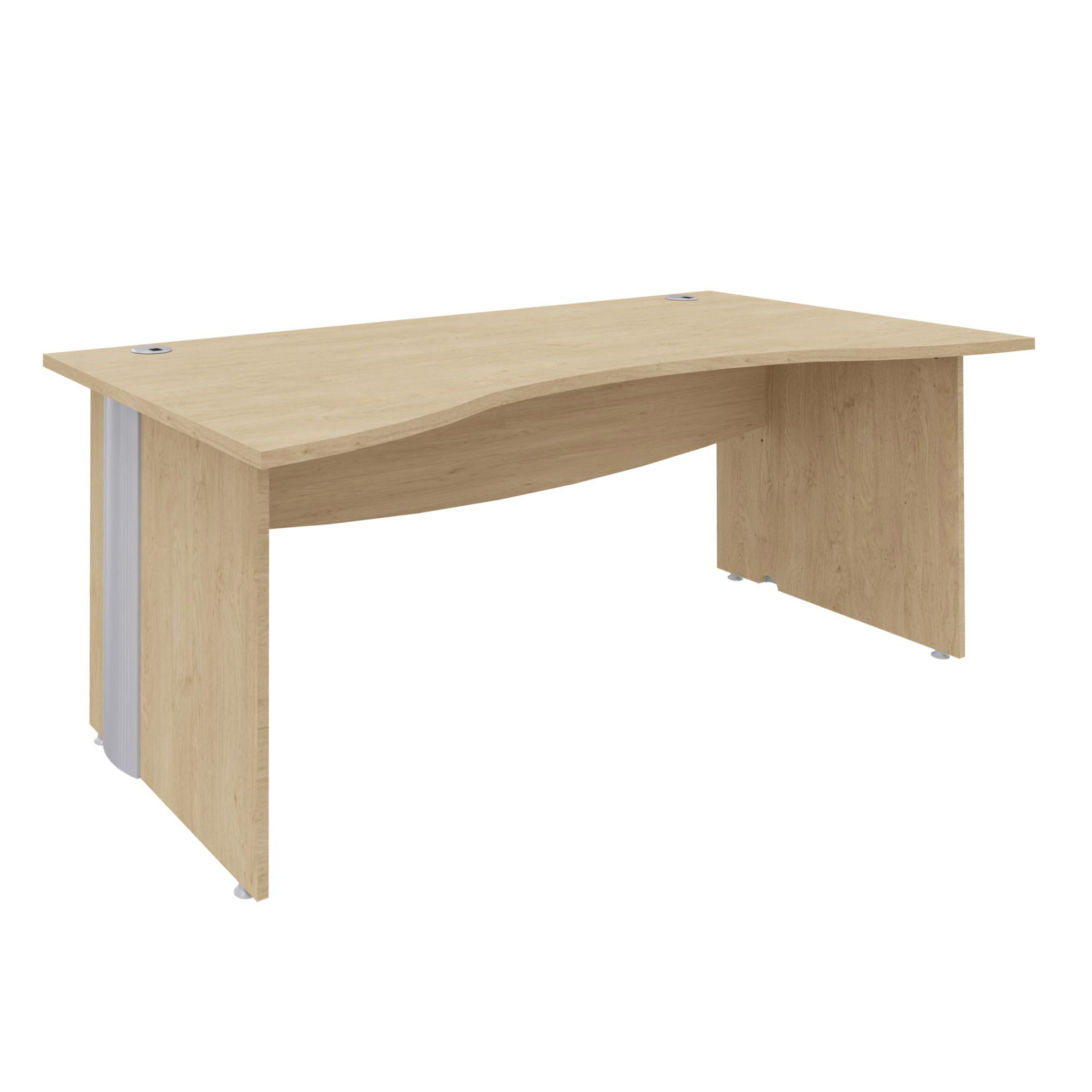 Bureau ergonomique Majesty - l. 180 x pr. 90 cm - pieds panneaux