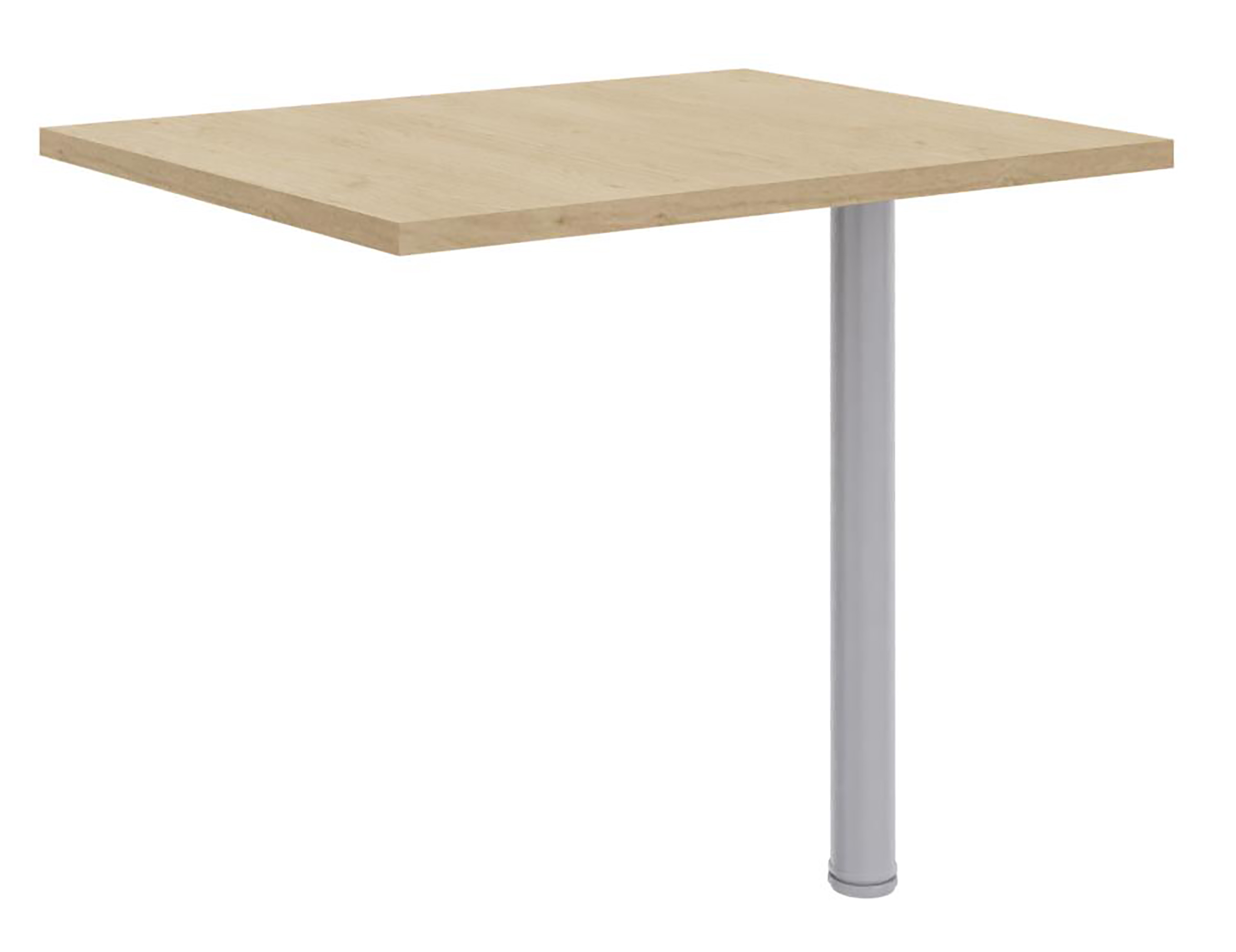 Retour pour bureau droit Majesty sur pied - l. 80 x pr. 60 cm