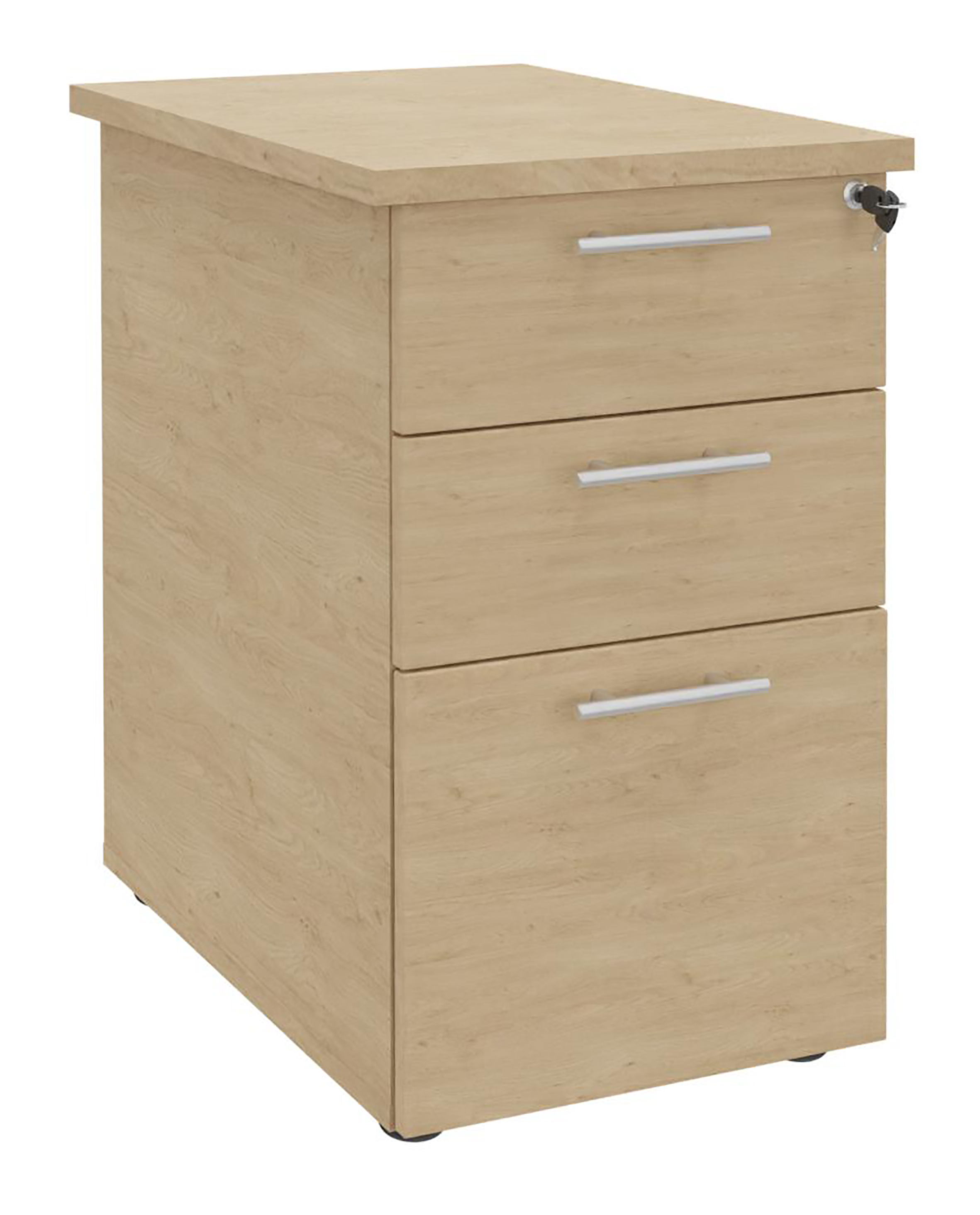 Caisson hauteur bureau Majesty - 2 tiroirs plats + 1 tiroir dossiers suspendus - pr. 60 cm