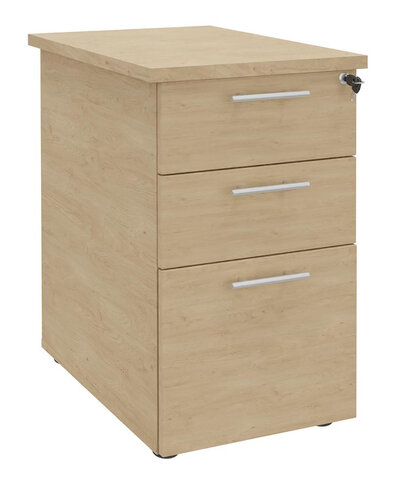 Caisson hauteur bureau Majesty - 2 tiroirs plats + 1 tiroir dossiers suspendus - pr. 60 cm