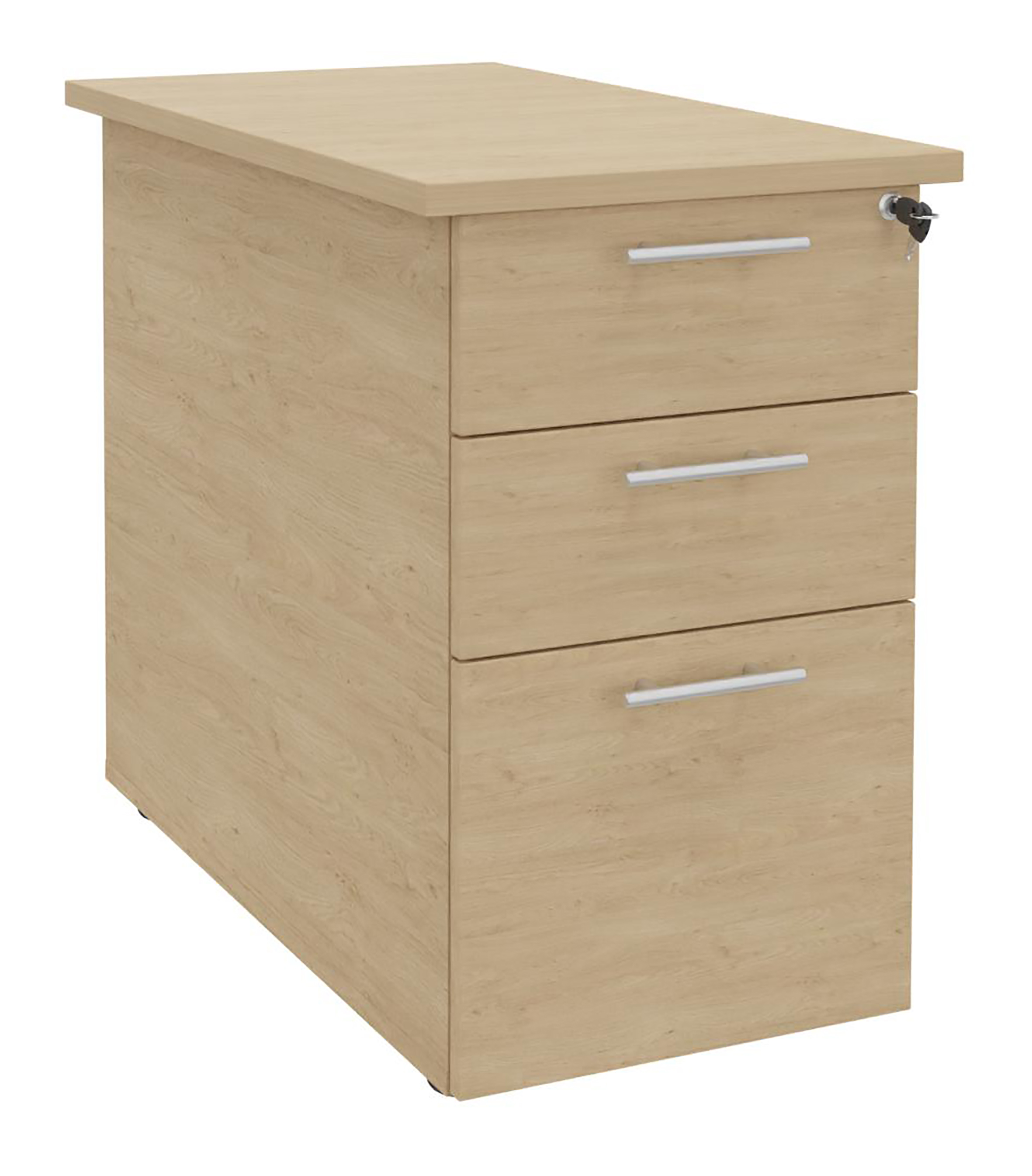 Caisson hauteur bureau Majesty - 2 tiroirs plats + 1 tiroir dossiers suspendus - pr. 80 cm