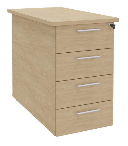 Caisson hauteur bureau Majesty - 4 tiroirs plats - pr. 80 cm