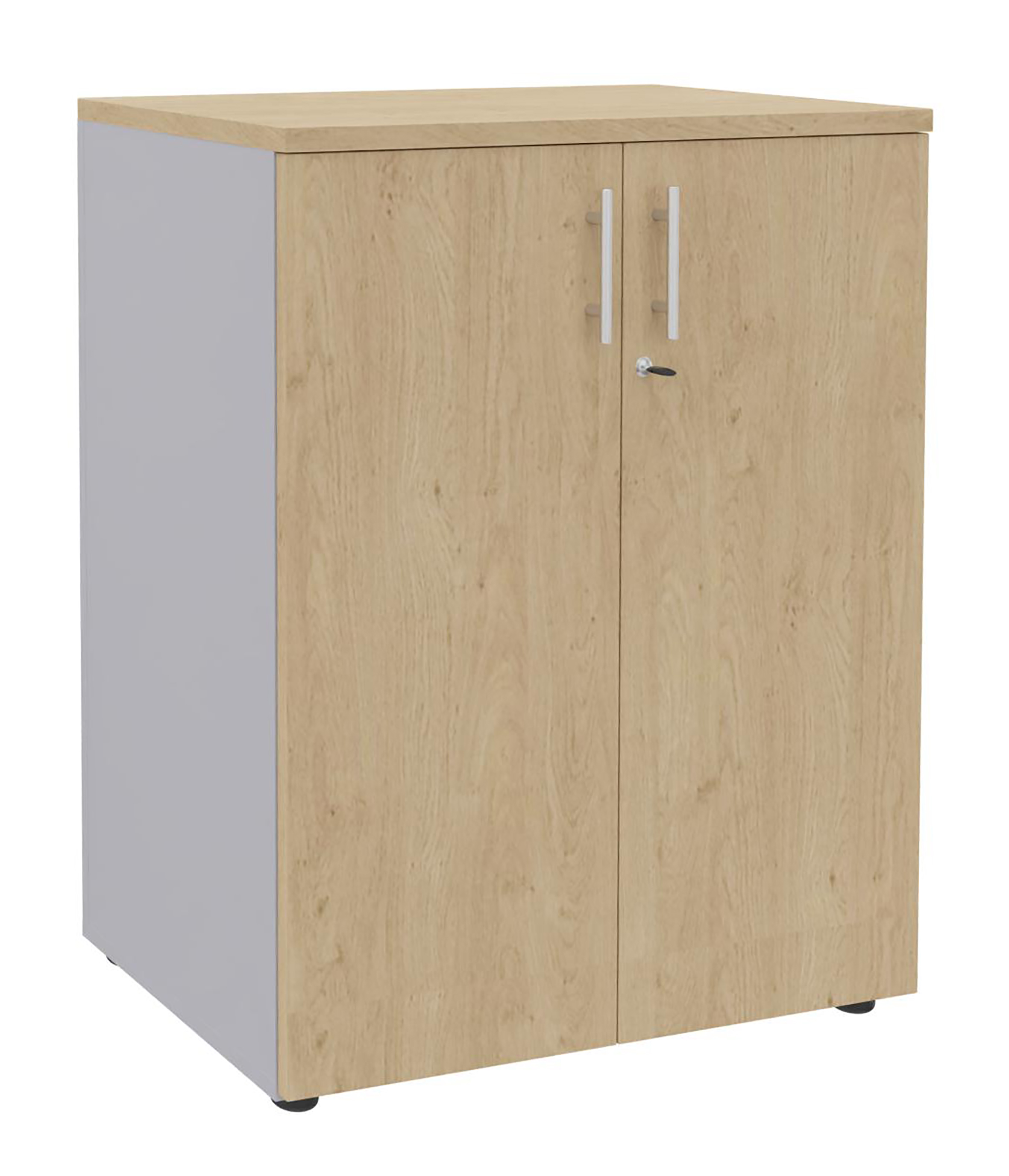 Armoire mélaminé Majesty - h. 102 x l. 80 cm - 2 tablettes métal - portes battantes