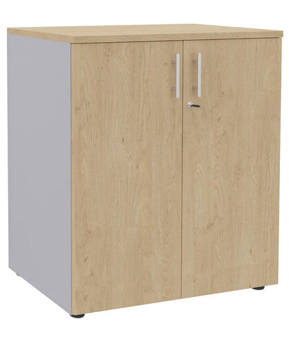 Armoire mélaminé Majesty - h. 102 x l. 100 cm - 2 tablettes métal - portes battantes