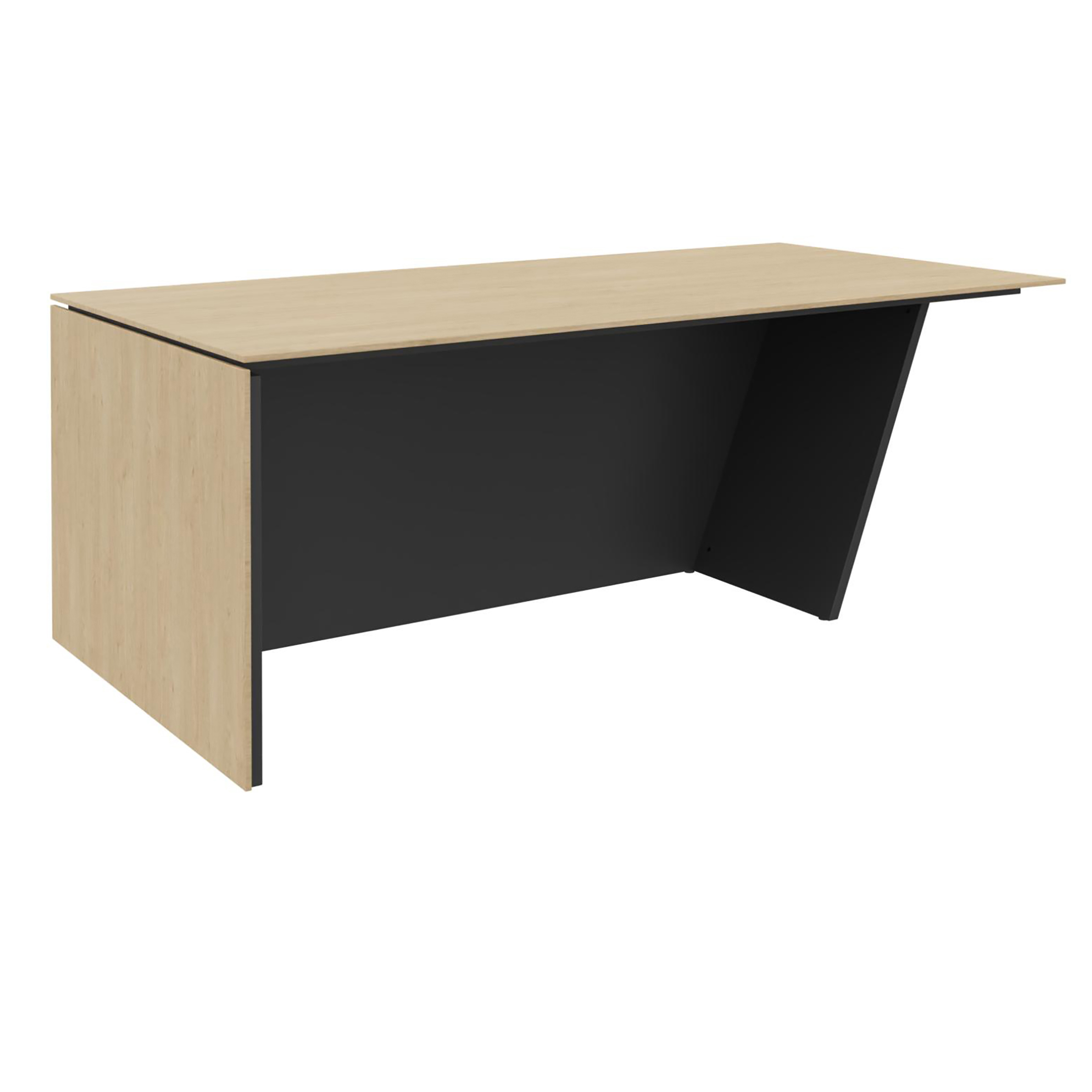 Bureau droit Kheops - l. 200 x pr. 100 cm - pieds panneaux