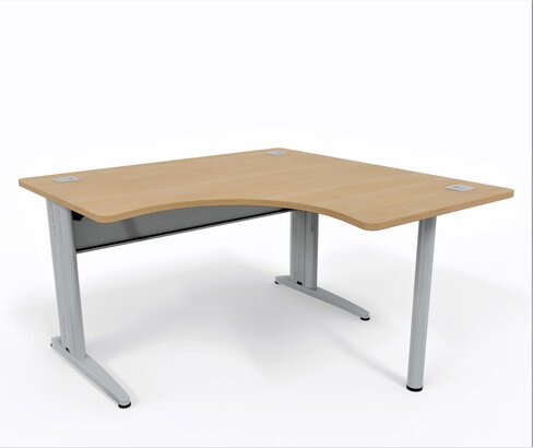 Bureau compact 90° symétrique Corial - l. 140 x pr. 80 cm