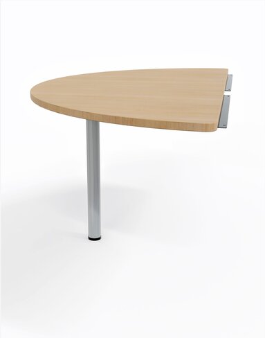 Convivialité demi-lune Corial - l. 160 ou 165 x pr. 80 cm - pour 2 bureaux pr. 80 cm