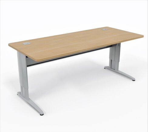 Bureau droit Corial - l. 180 x pr. 80 cm - piétement réglable en hauteur