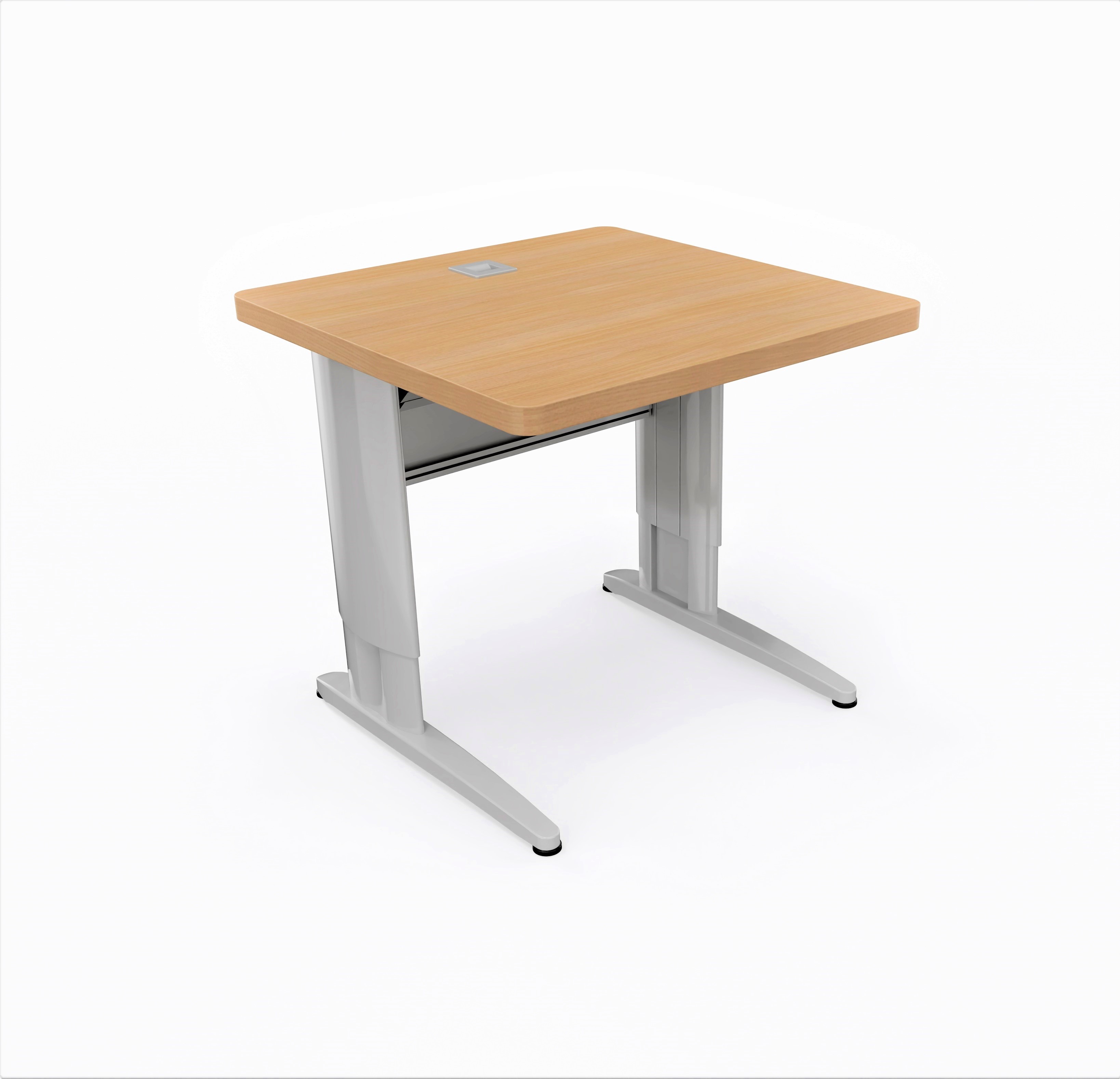 Bureau droit Corial - l. 80 x pr. 80 cm - piétement réglable en hauteur