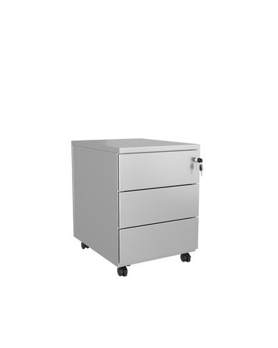 Caisson mobile métallique Corial - 3 tiroirs plats