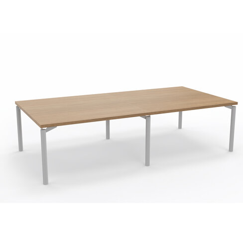 Table de réunion rectangulaire 12 places Alliance - 280 x 140 cm - piétement époxy - plateau mélaminé