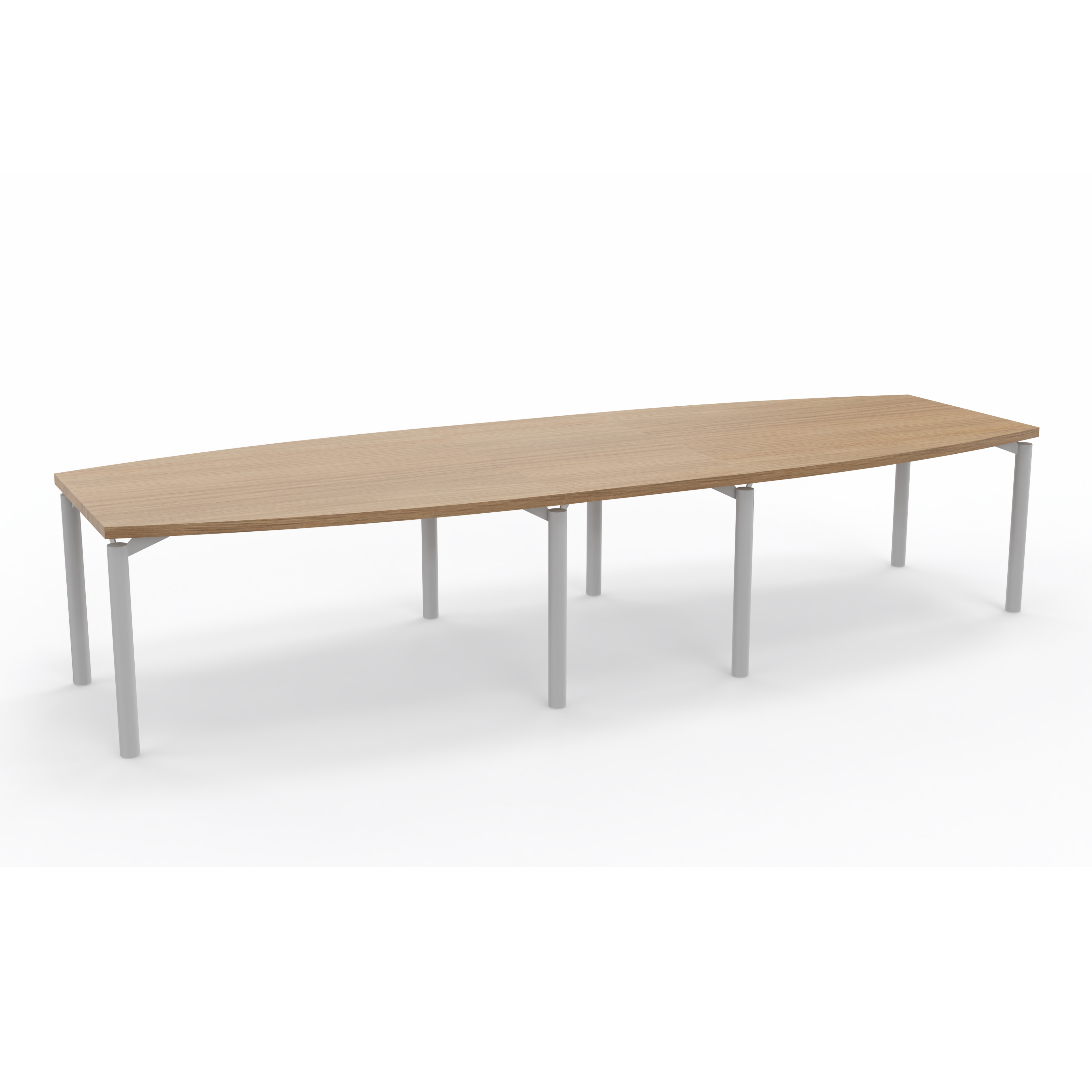 Table de réunion tonneau 12 places Alliance - 350 x 120 cm - piétement époxy - plateau mélaminé