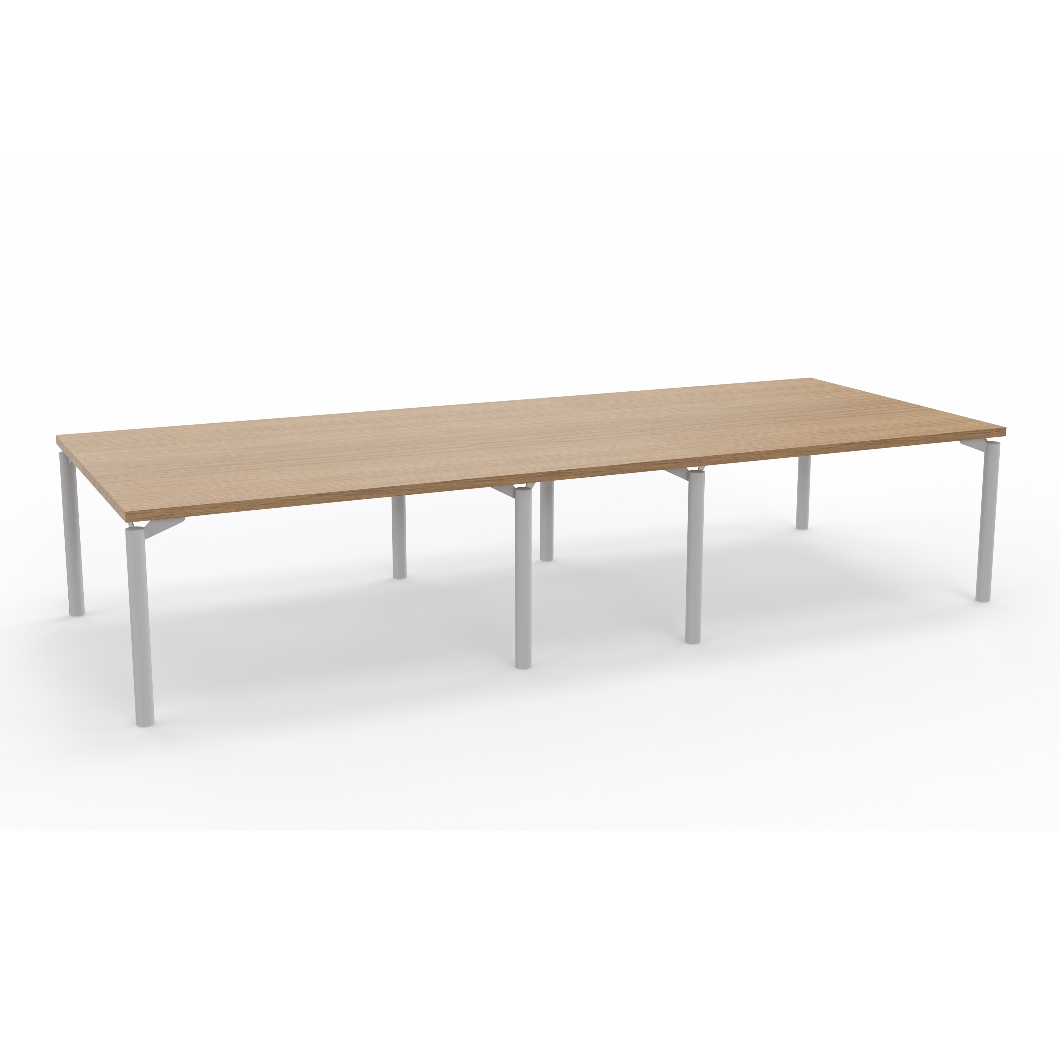 Table de réunion rectangulaire 14 places Alliance - 350 x 140 cm - piétement époxy - plateau mélaminé