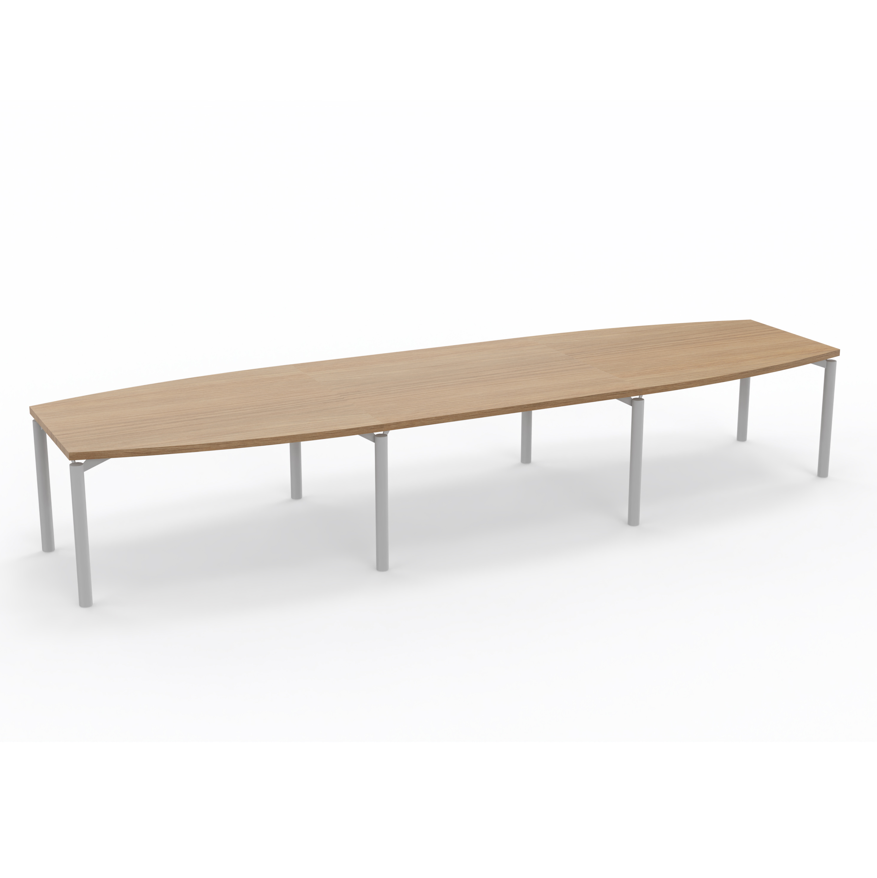 Table de réunion tonneau 14 places Alliance - 420 x 120 cm - piétement époxy - plateau mélaminé