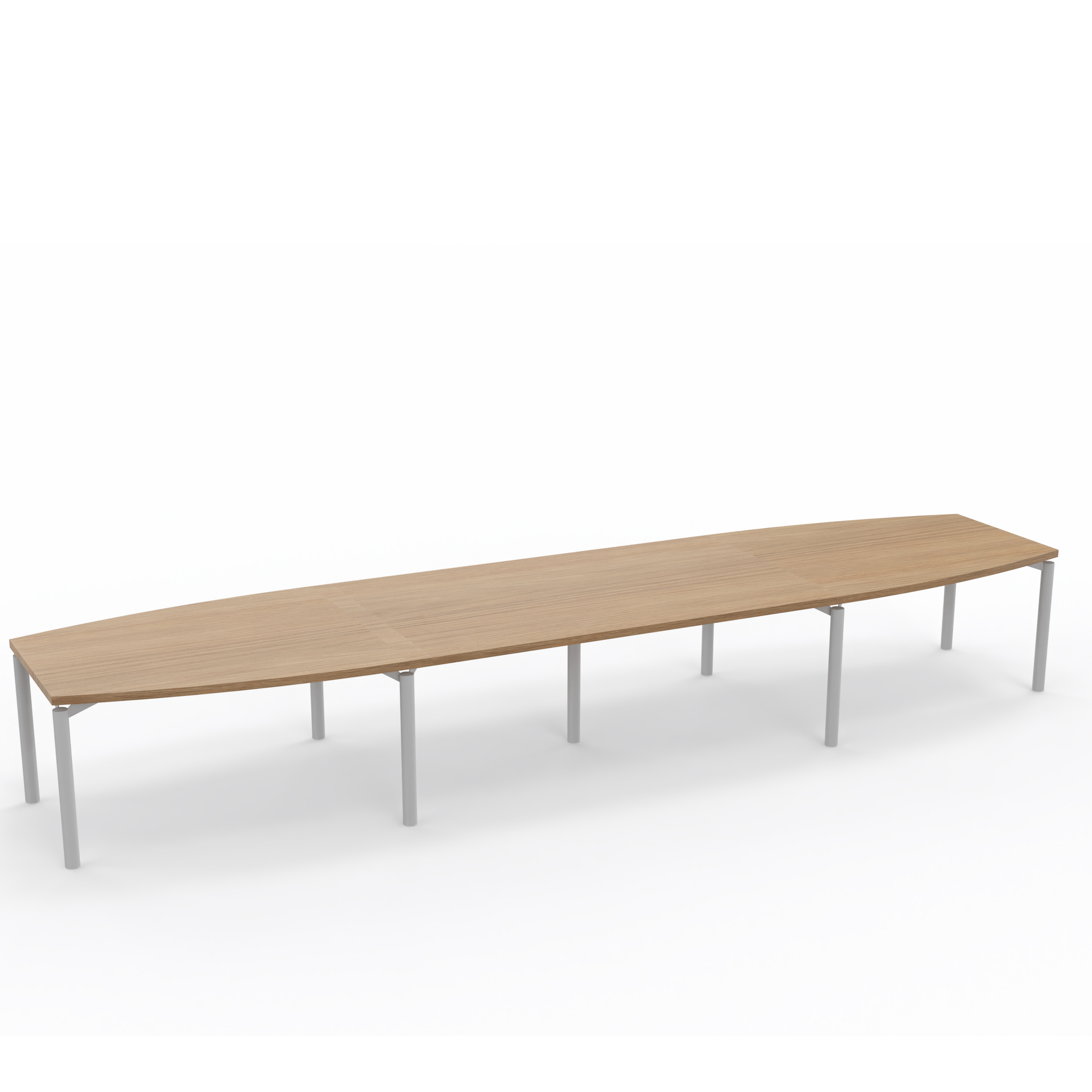 Table de réunion tonneau 16 places Alliance - 490 x 120 cm - piétement époxy - plateau mélaminé