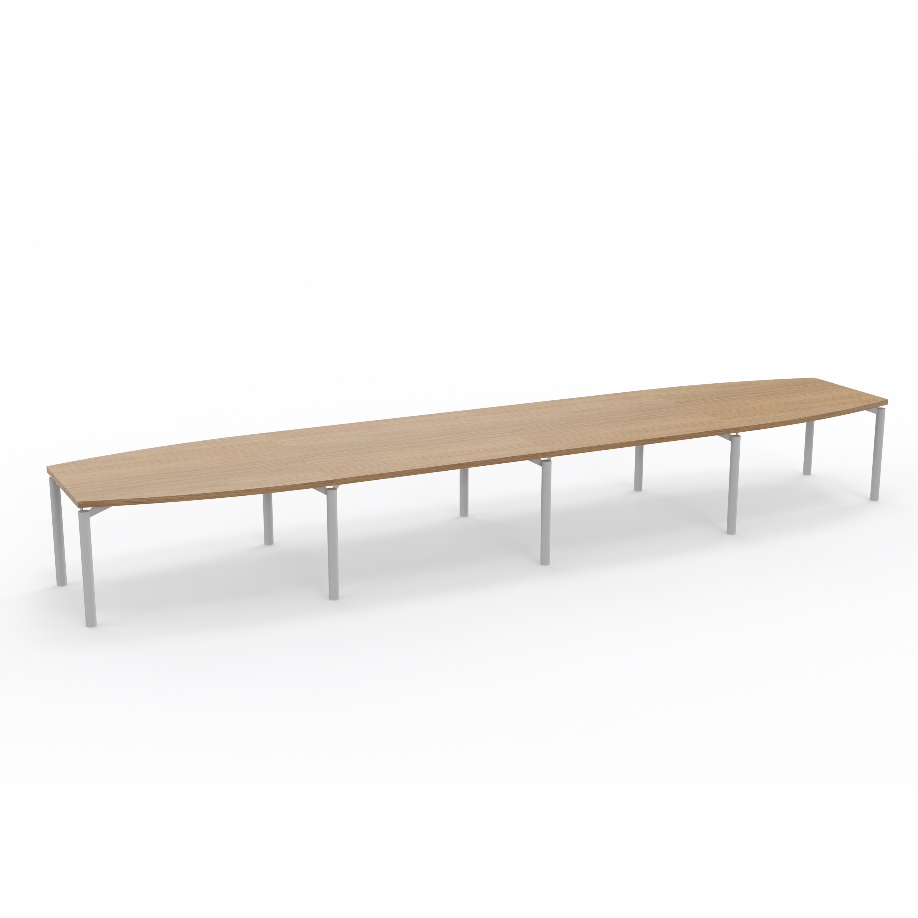 Table de réunion tonneau 18 places Alliance - 560 x 120 cm - piétement époxy - plateau mélaminé