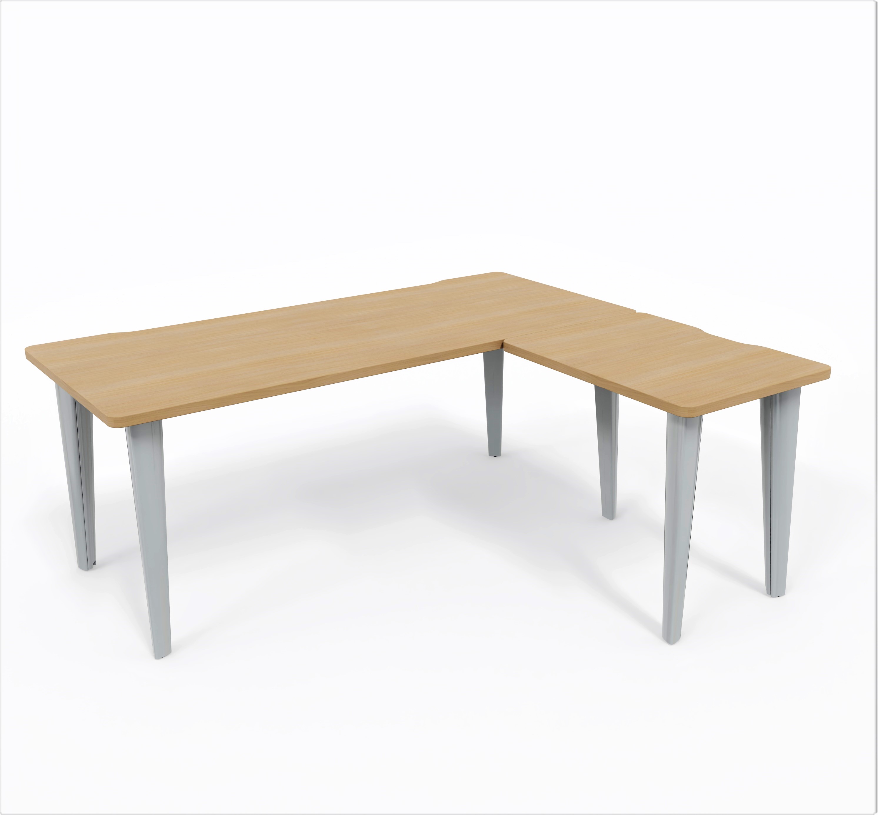 Bureau droit Evidence - l. 180 x pr. 80 cm + retour l. 80 x pr. 60 cm