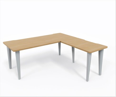 Bureau droit Evidence - l. 180 x pr. 80 cm + retour l. 100 x pr. 60 cm